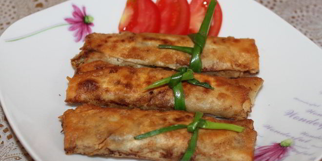 Рецепт лаваша с зеленым луком