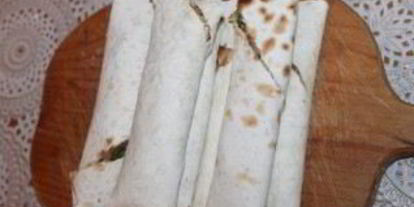 Шаг 6: лаваша с зеленым луком