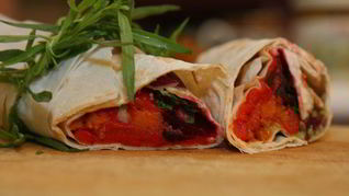 Рецепт Лаваша со сладким перцем, тыквой и авокадо