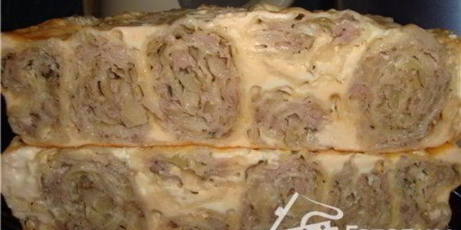 Рецепт ленивца из лаваша и мясного фарша