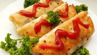 Рецепт Рулетиков из лаваша с грибами