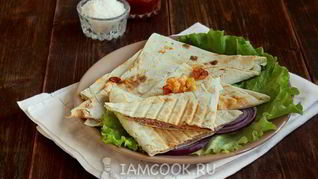 Рецепт Треугольников из лаваша с ветчиной и сыром