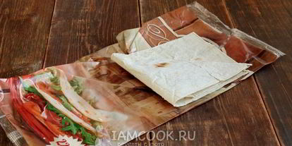 Шаг 7: треугольников из лаваша с ветчиной и сыром