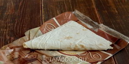 Шаг 8: треугольников из лаваша с ветчиной и сыром