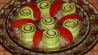 Рецепт Закуски из лаваша Улитки