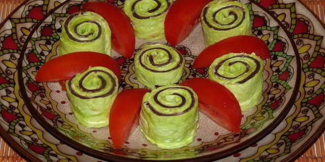 Рецепт закуски иза лавашей улиток
