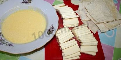 Шаг 2: жареного лаваша с сыром