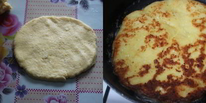 Шаг 3: кукурузных лепешек на сковороде