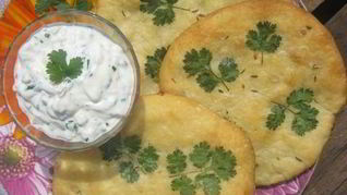 Рецепт Лепешек Наан со специями и кинзой