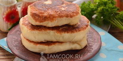 Шаг 11: лепешек с сыром и колбасой на кефире