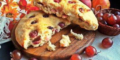 Шаг 13: осенней фокаччи с виноградом и сыром