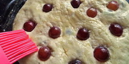 Шаг 9: осенней фокаччи с виноградом и сыром