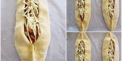 Шаг 19: пиде — турецкой лепешки в форме лодочки с начинкой из фарша