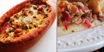 Шаг 22: пиде — турецкой лепешки в форме лодочки с начинкой из фарша