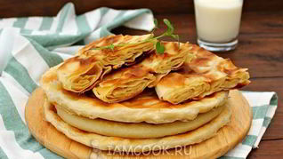 Рецепт Слоеных лепешек на сковороде