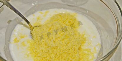 Шаг 2: сырных лепешек с ветчиной