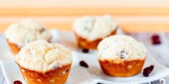 Рецепт апельсиновых маффинов с клюквой