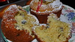 Рецепт Кукурузных маффинов с голубикой