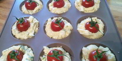 Шаг 4: маффинов с фетой и зеленью