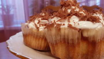 Рецепт Маффинов с шоколадом и белковым кремом