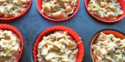 Шаг 12: овсяных маффинов с арахисом и яблоками