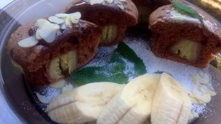 Рецепт Шоколадных маффинов с бананом