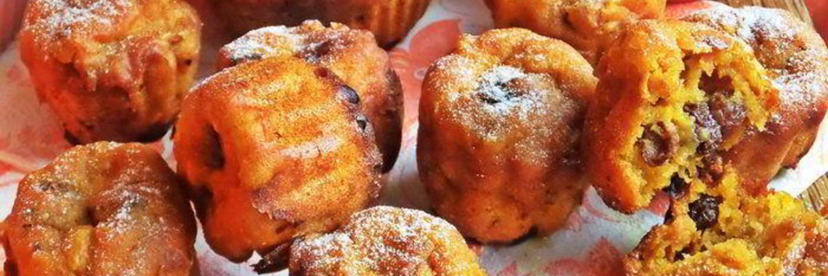 Рецепт Тыквенных маффинов с хурмой