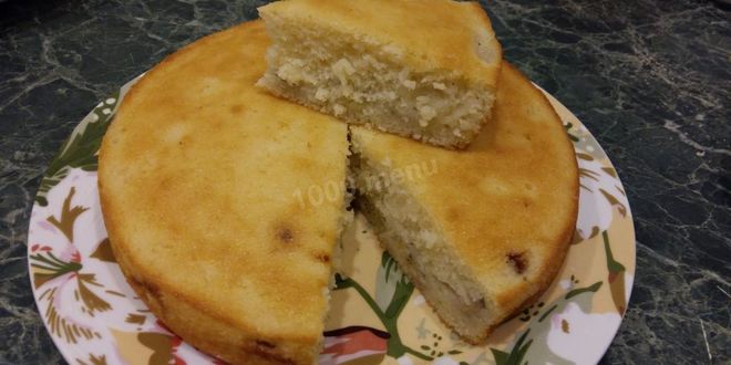 Рецепт бананового пирога манник