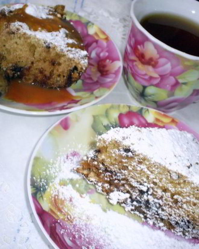 Рецепт быстрого манника с шоколадом и изюмом