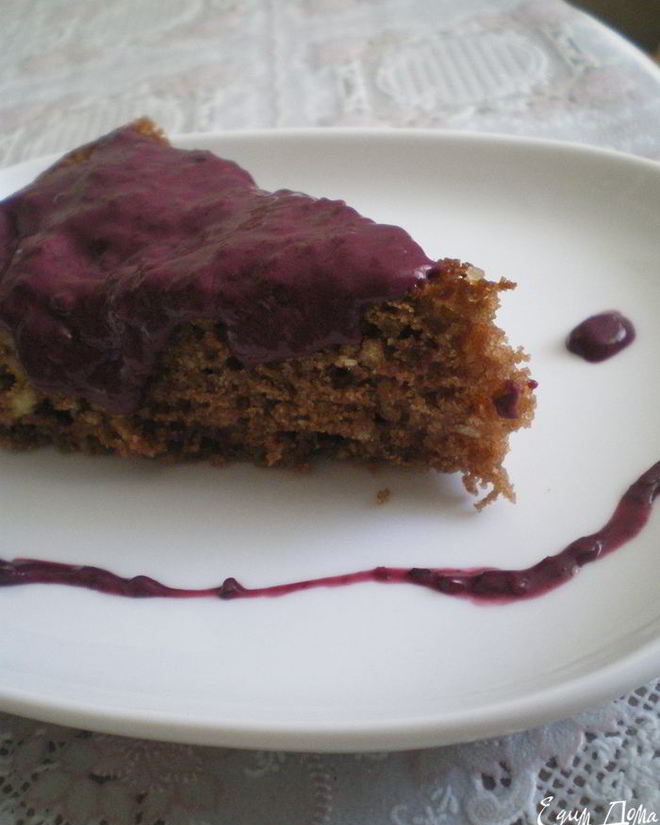 Рецепт ежевично-творожного соус к шоколадному маннику