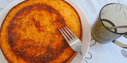 Шаг 4: лимонного манника с виноградом