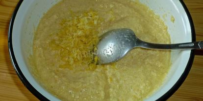 Шаг 2: манника на апельсиновом соке