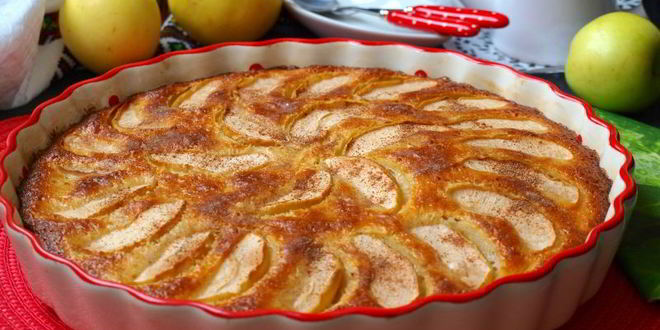 Рецепт манника на молоке с яблоками