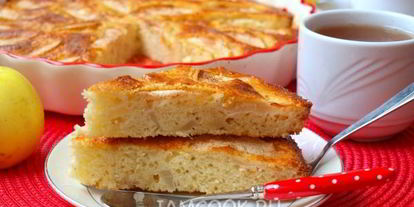 Шаг 11: манника на молоке с яблоками