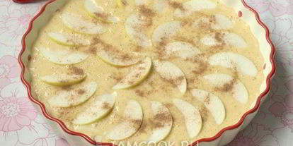 Шаг 9: манника на молоке с яблоками