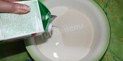 Шаг 1: манника с бананами на кефире