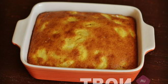 Рецепт манника с яблоками