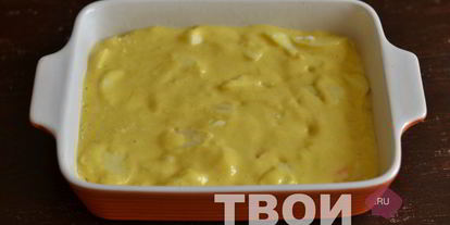 Шаг 8: манника с яблоками