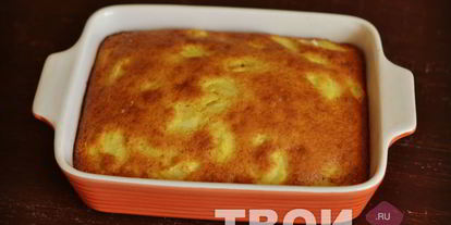 Шаг 9: манника с яблоками