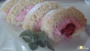 Рецепт Мини-швейцарских рулетиков с малиной