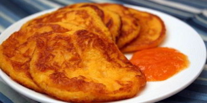 Рецепт Домашних тыквенных оладий с яблоками