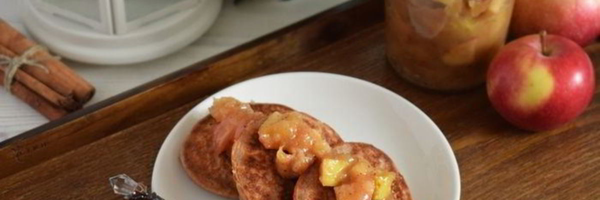 Рецепт Гречневых оладий с коричными яблоками