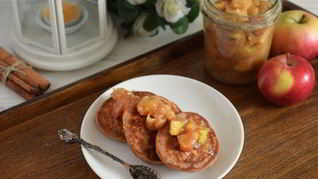Рецепт Гречневых оладий с коричными яблоками