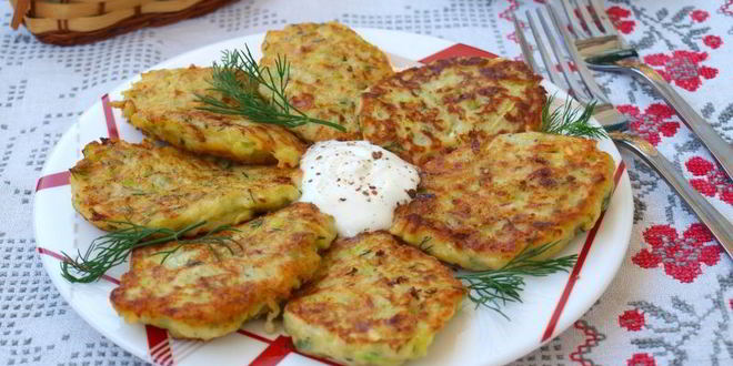 Рецепт Кабачковых оладий с творогом