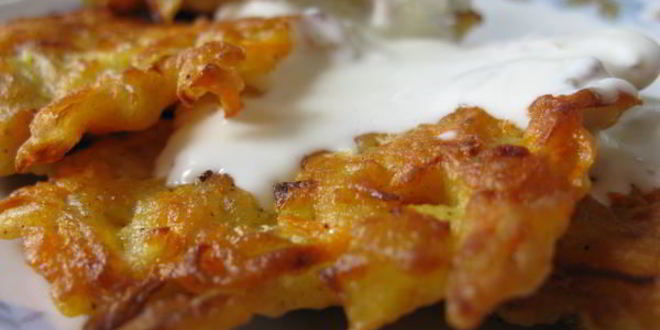 Рецепт луковых оладий