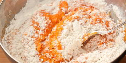 Шаг 2: несладких оладий из тыквы с сыром