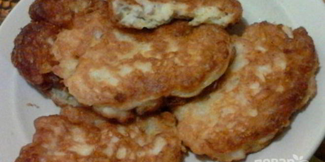 Рецепт оладий из куриного филе