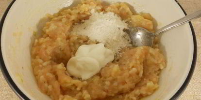 Шаг 2: оладий куриных с рисом