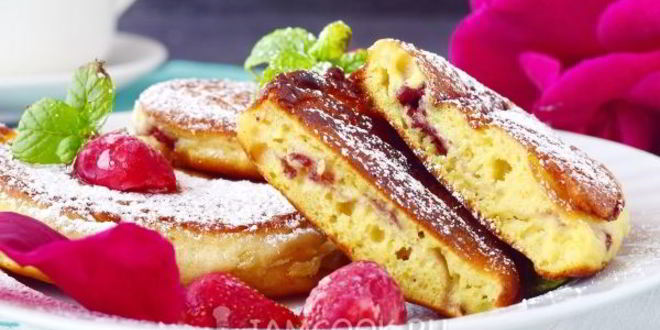 Рецепт оладий с начинкой на кефире