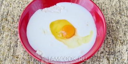 Шаг 6: оладий с начинкой на кефире